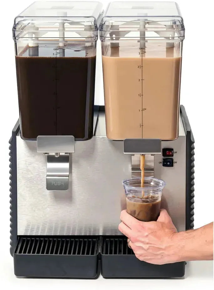 Noriota - Commercial Refrigerated Beverage Dispenser with Two 3 Gallon Bowls - NBD2