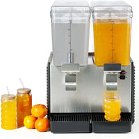 Noriota - Commercial Refrigerated Beverage Dispenser with Two 3 Gallon Bowls - NBD2