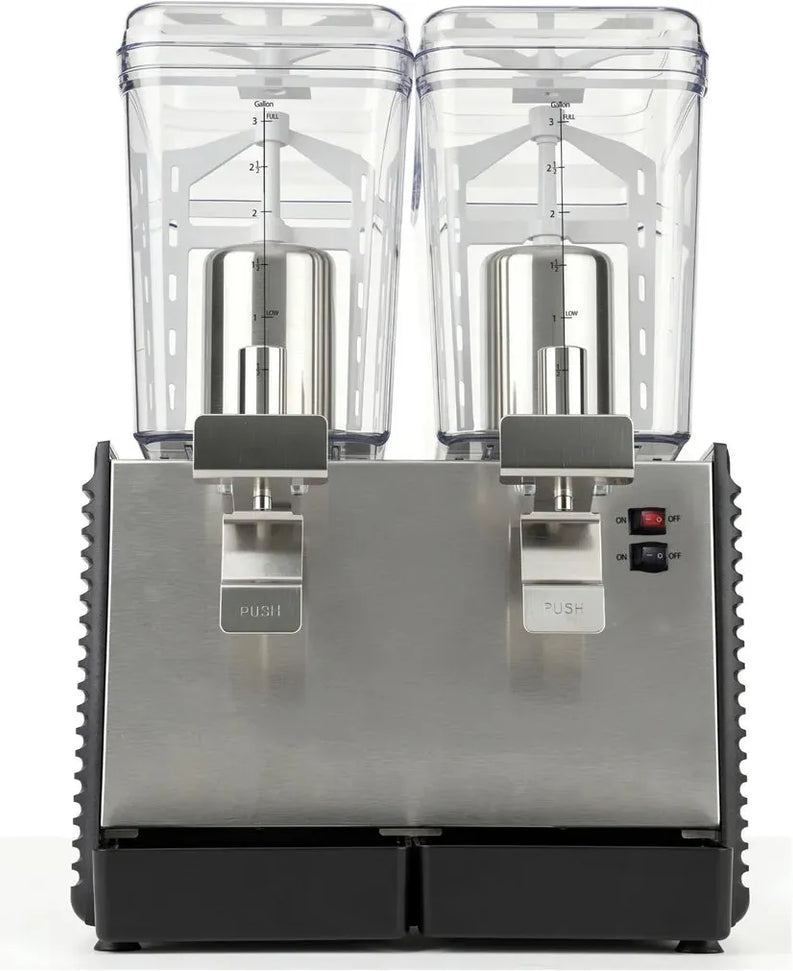 Noriota - Commercial Refrigerated Beverage Dispenser with Two 3 Gallon Bowls - NBD2