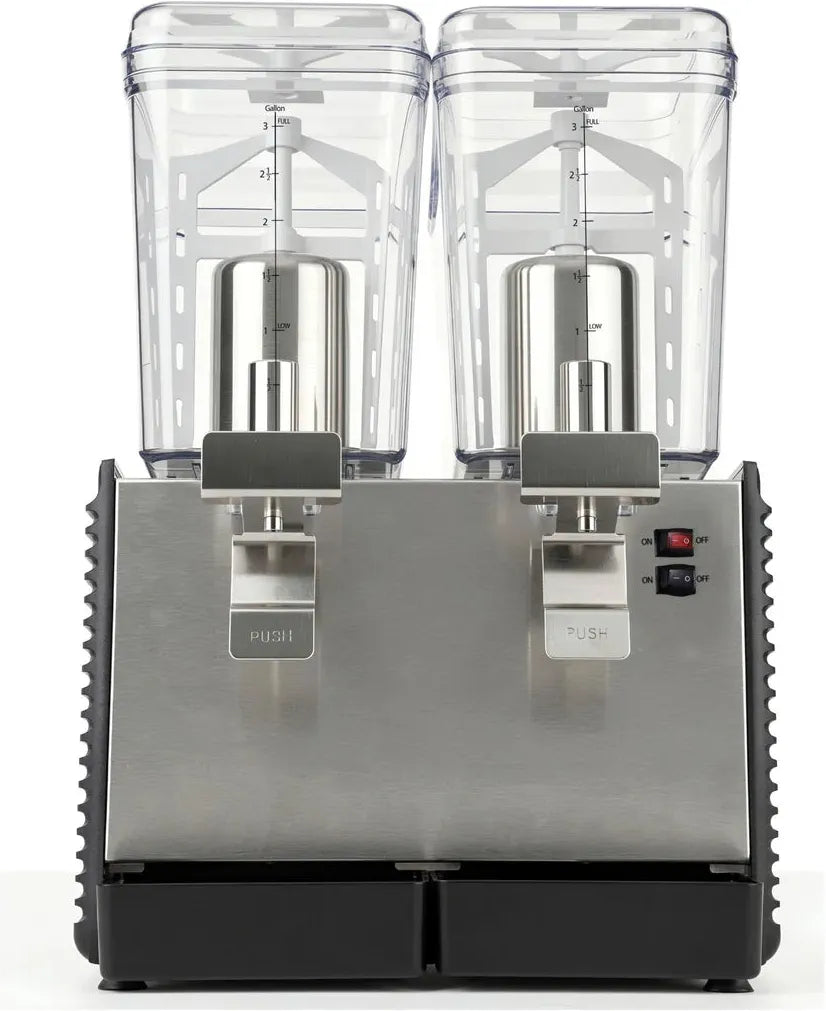 Noriota - Commercial Refrigerated Beverage Dispenser with Two 3 Gallon Bowls - NBD2