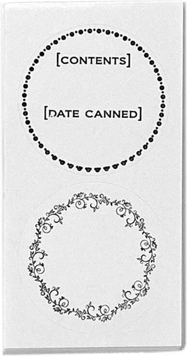 Norpro - 2 Designs 2″ Round Canning Labels, Pack of 36 - 6036