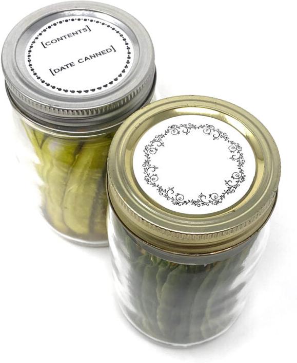 Norpro - 2 Designs 2″ Round Canning Labels, Pack of 36 - 6036