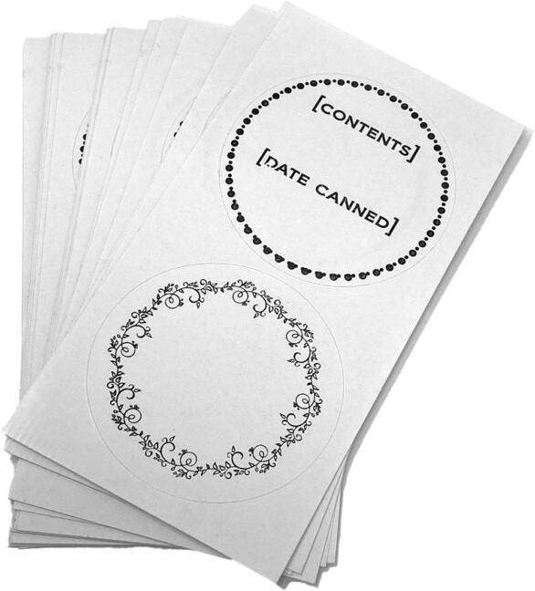 Norpro - 2 Designs 2″ Round Canning Labels, Pack of 36 - 6036