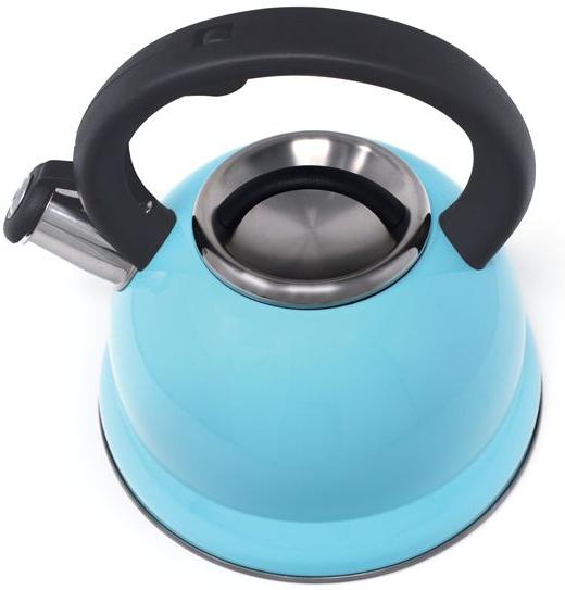 Norpro - 2.7 L Stainless Steel Blue Whistling Tea Kettle - 5631