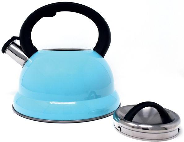 Norpro - 2.7 L Stainless Steel Blue Whistling Tea Kettle - 5631
