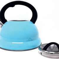 Norpro - 2.7 L Stainless Steel Blue Whistling Tea Kettle - 5631