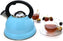 Norpro - 2.7 L Stainless Steel Blue Whistling Tea Kettle - 5631