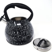 Norpro - 3.3 L Stainless Steel Black Whistling Tea Kettle - 5632