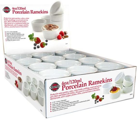 Norpro - 4 Oz Stoneware Ramekins, Pack of 24 - 261D