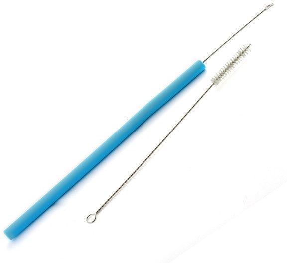 Norpro - 9.5" Silicone Jumbo Smoothie Straws with 2 Brush, Pack of 6 - 474