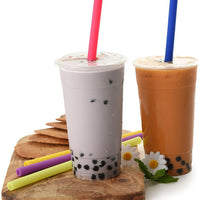 Norpro - 9.5" Silicone Jumbo Smoothie Straws with 2 Brush, Pack of 6 - 474