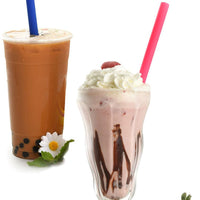Norpro - 9.5" Silicone Jumbo Smoothie Straws with 2 Brush, Pack of 6 - 474