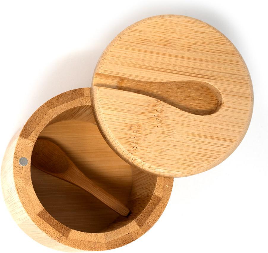 Norpro - Bamboo Salt Cellar with Spoon - 7430