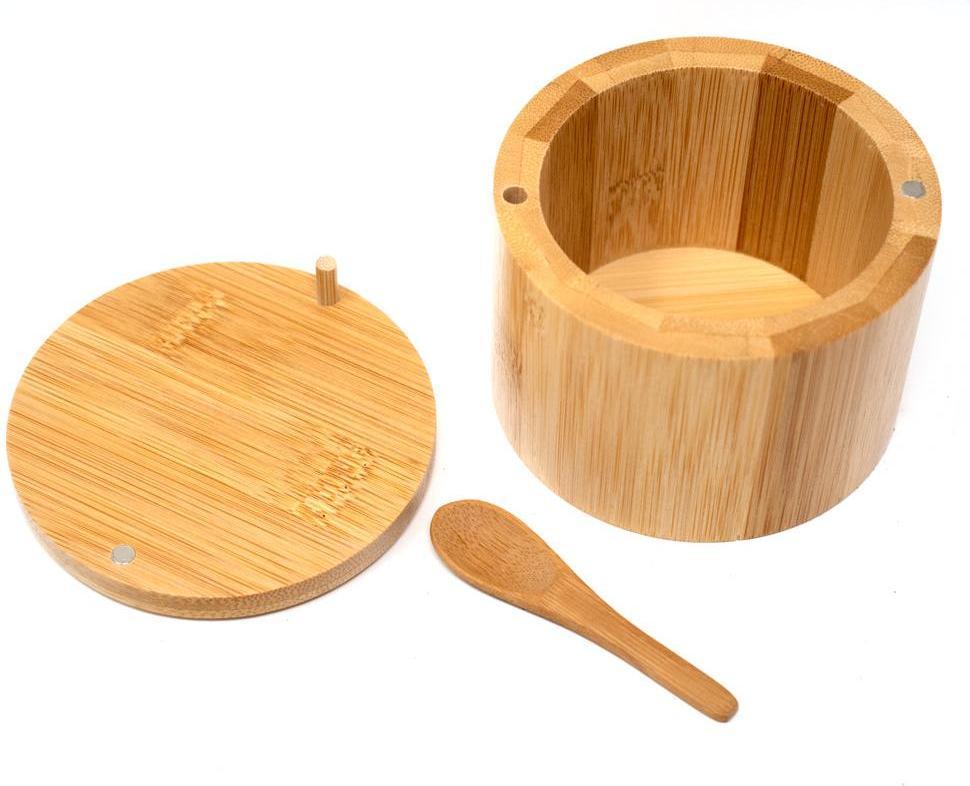 Norpro - Bamboo Salt Cellar with Spoon - 7430
