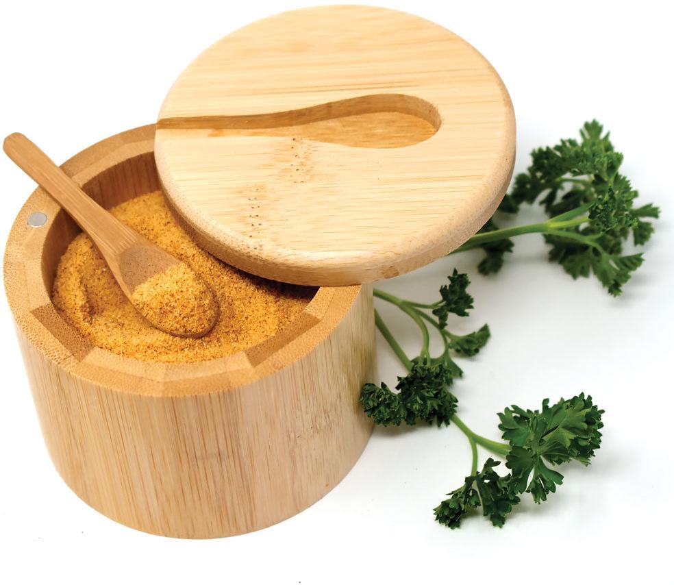 Norpro - Bamboo Salt Cellar with Spoon - 7430