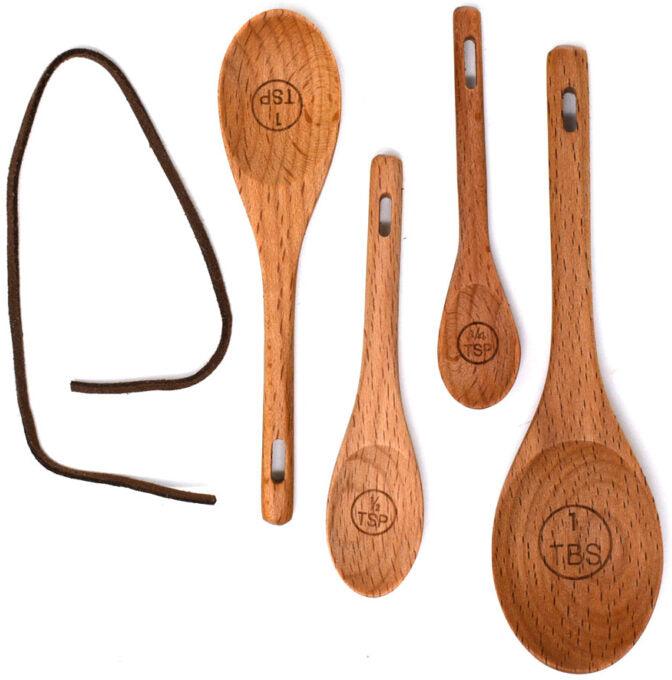 Norpro - Beechwood Measuring Spoons, Set of 4 - 3102