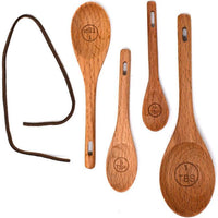 Norpro - Beechwood Measuring Spoons, Set of 4 - 3102