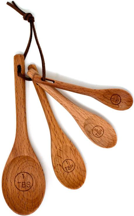 Norpro - Beechwood Measuring Spoons, Set of 4 - 3102