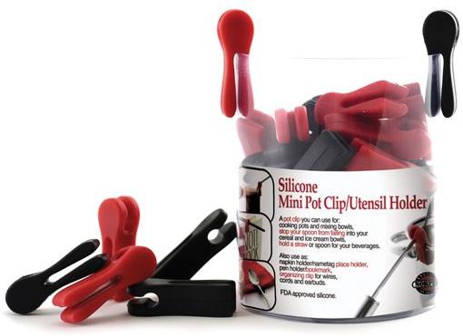 Norpro - Black & Red Silicone Mini Pot Clip/Utensil Holder, Pack of 48 - 1650D