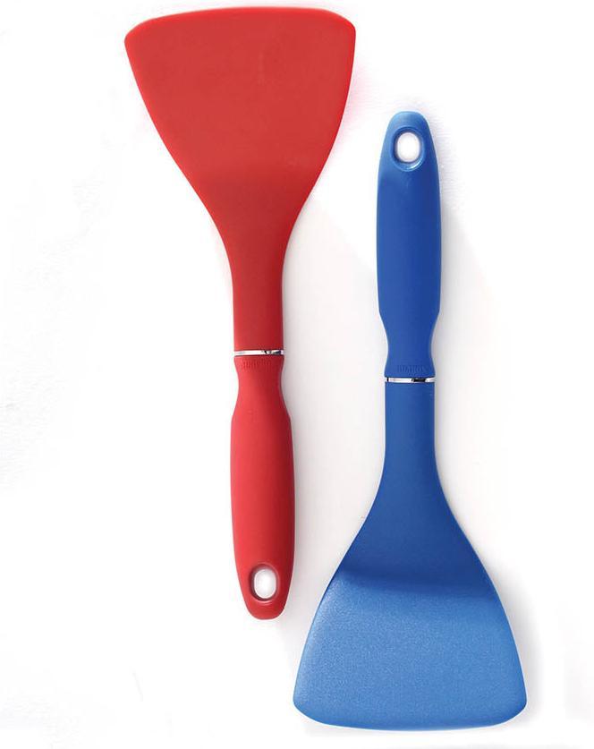 Norpro - GRIP-EZ Blue & Red The Original Half Spatula, Pack of 18 - 1714DC