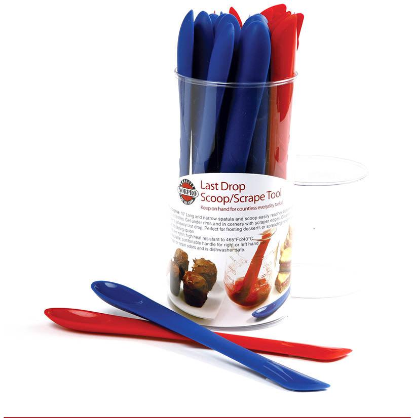 Norpro - Last Drop Blue & Red Scoop/Spread/Scrape Tool, Pack of 24 - 1722DC