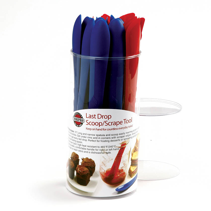 Norpro - Last Drop Blue & Red Scoop/Spread/Scrape Tool, Pack of 24 - 1722DC