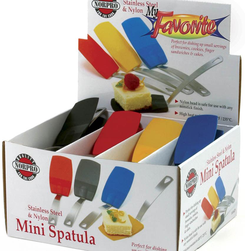 Norpro - My Favorite Mini Stainless Steel & Nylon Spatula, Pack of 36 - 1414D