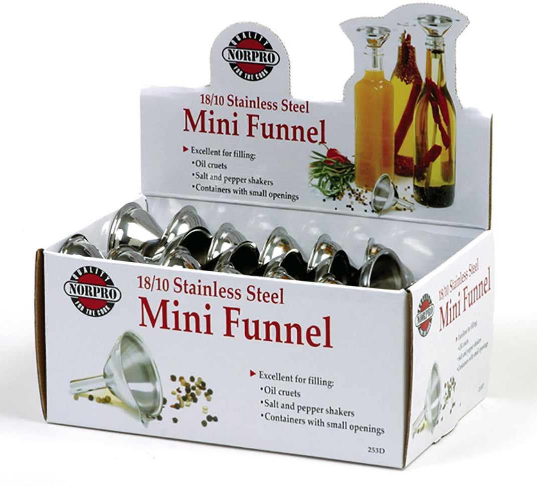 Norpro - My Favorite Stainless Steel Mini Funnels, Pack of 36 - 253D
