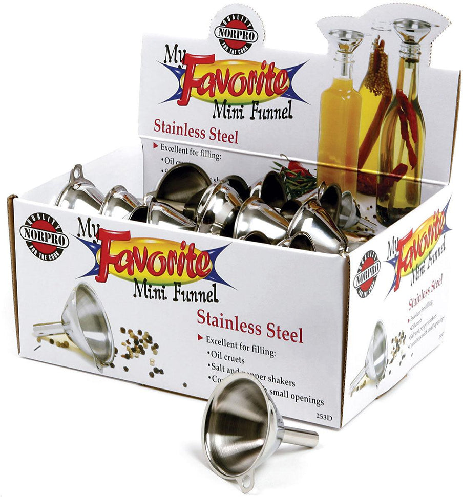 Norpro - My Favorite Stainless Steel Mini Funnels, Pack of 36 - 253D
