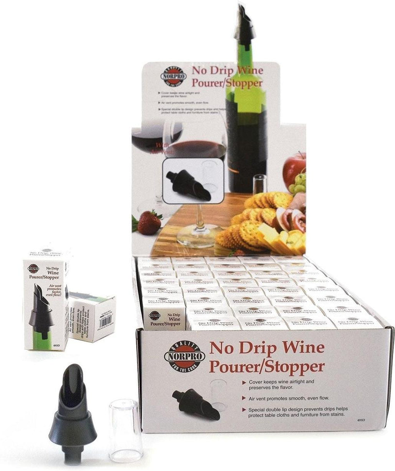 Norpro - No Drip Wine Pourer/Stopper, Pack of 40 - 493D