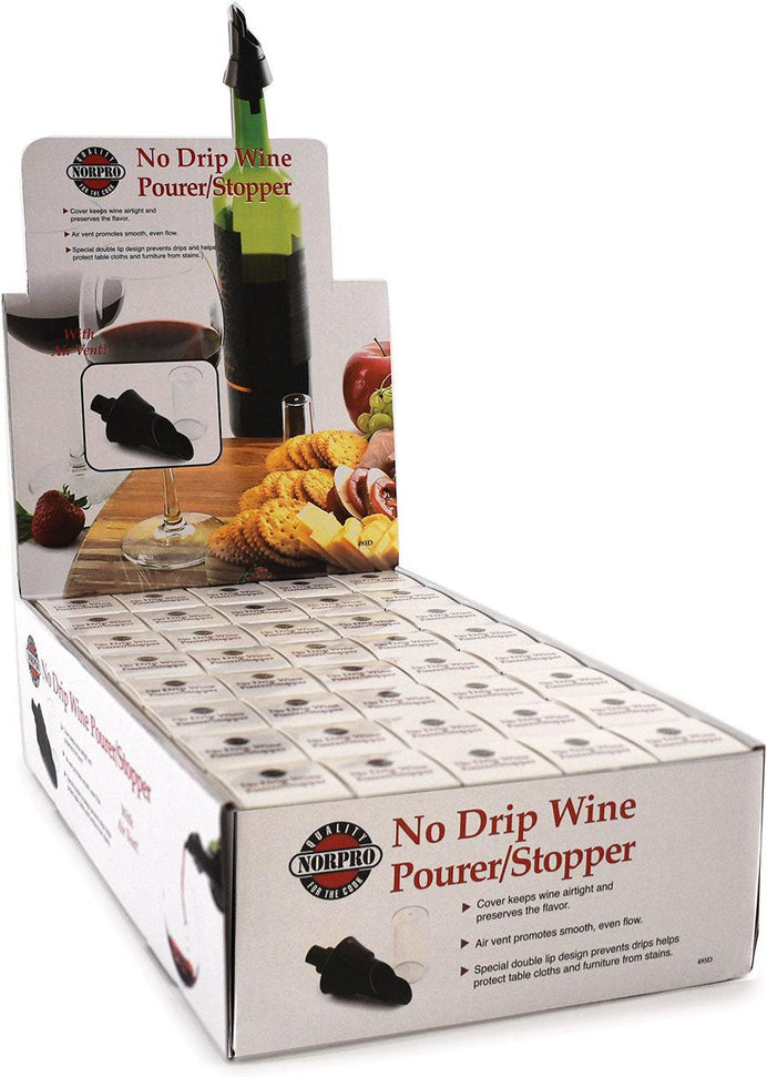 Norpro - No Drip Wine Pourer/Stopper, Pack of 40 - 493D