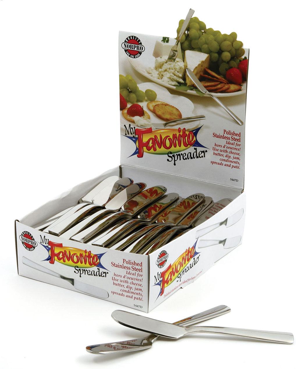 Norpro - Polished Stainless Steel Spreaders, Pack of 48 - 5447D