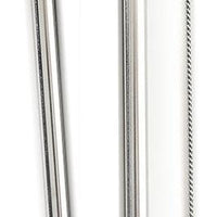 Norpro - Set of 2 Stainless Steel 11″ Straight Straws with 1 Brushe, Pack of 24 Sets - 473D