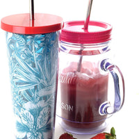 Norpro - Set of 2 Stainless Steel 11″ Straight Straws with 1 Brushe, Pack of 24 Sets - 473D