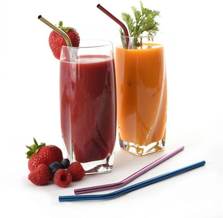 Norpro - Set of 4 Stainless Steel Metallic Straws with 2 Brushes, Pack of 24 Sets - 455D