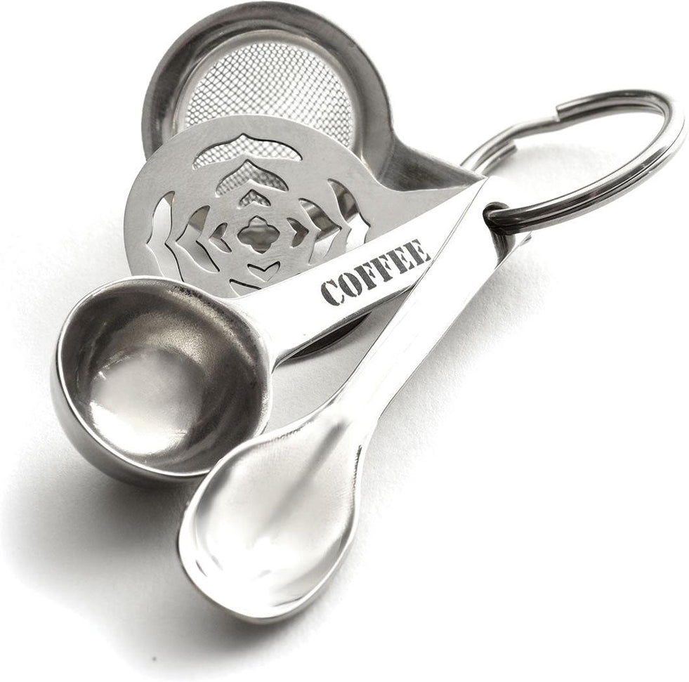 Norpro - Set of 4 Stainless Steel Mini Coffee Accessories Key Chain, Pack of 24 Sets - 5580D