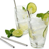 Norpro - Set of 4 Stainless Steel Straws with 2 Brushes, Pack of 24 Sets - 454D