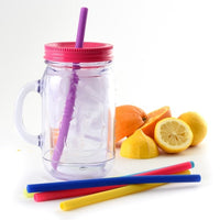 Norpro - Set of 6 Jumbo Silicone Straws with 2 Brushes, Pack of 18 Sets - 474D