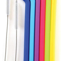 Norpro - Set of 6 Reusable Silicone Straws with Brush, Pack of 18 Sets - 407D