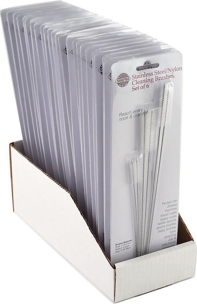 Norpro - Set of 6 Stainless Steel & Nylon Cleaning Brushes, 24 Sets Per Case - 2000D