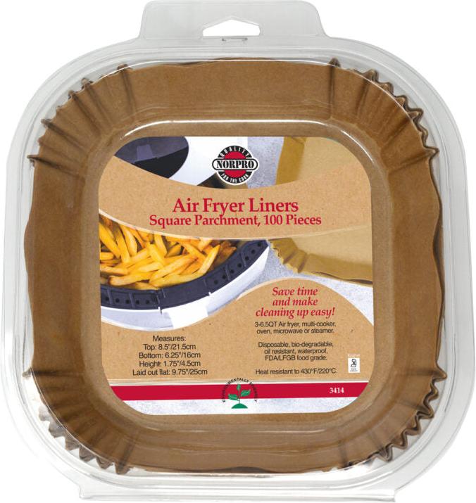 Norpro - Square Air Fryer Liners, Pack of 100 - 3414