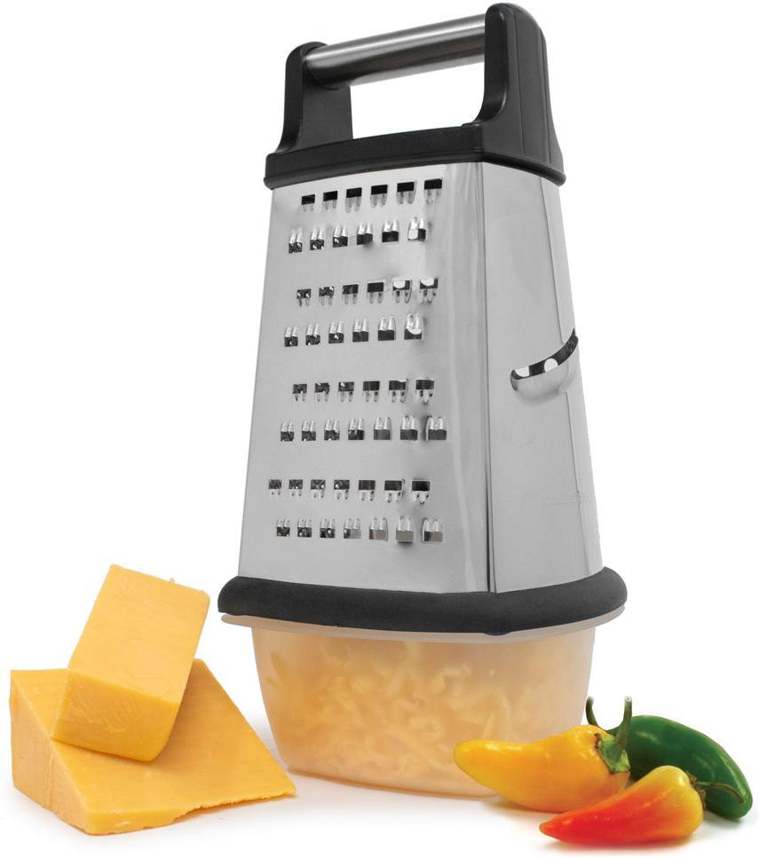 Norpro - Stainless Steel 8″ Grater with Lidded Catcher - 3230