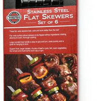 Norpro - Stainless Steel Flat Skewers, Set of 6 - 8775