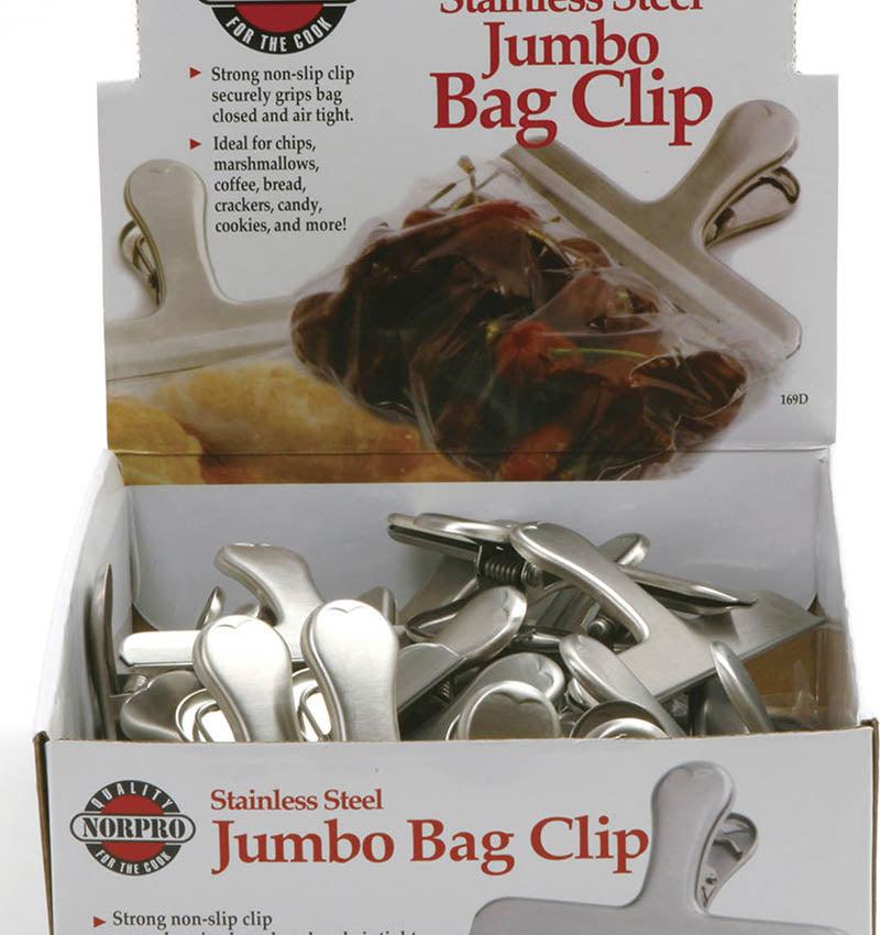 Norpro - Stainless Steel Jumbo Bag Clips, Pack of 24 - 169D