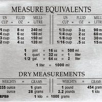 Norpro - Stainless Steel Measure Equivalent Magnet - 3062