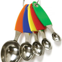 Norpro - Stainless Steel Measuring Spoons with Silicone Handles, Set of 5 - 3100