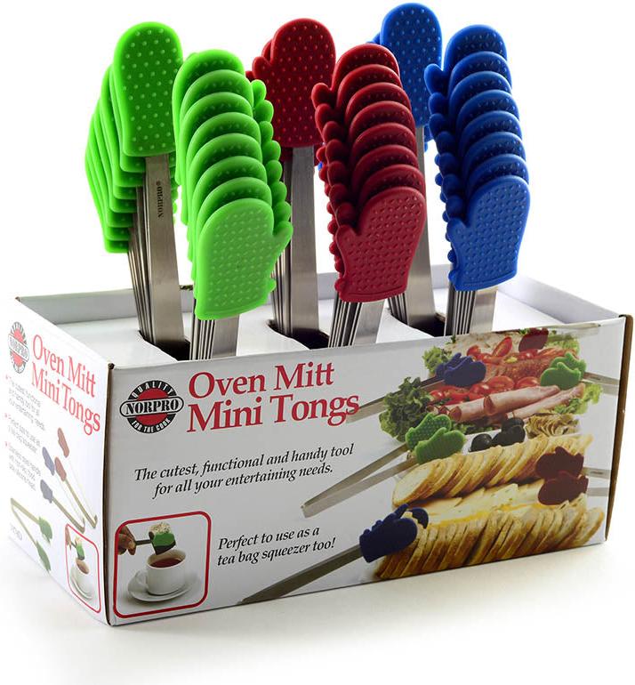 Norpro - Stainless Steel Mini Tong Mitt Design, Pack of 24 - 1978D