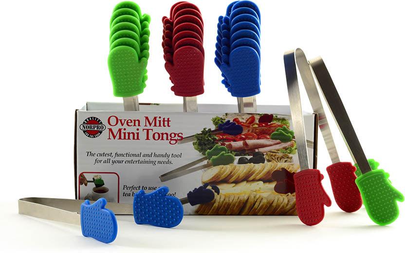 Norpro - Stainless Steel Mini Tong Mitt Design, Pack of 24 - 1978D