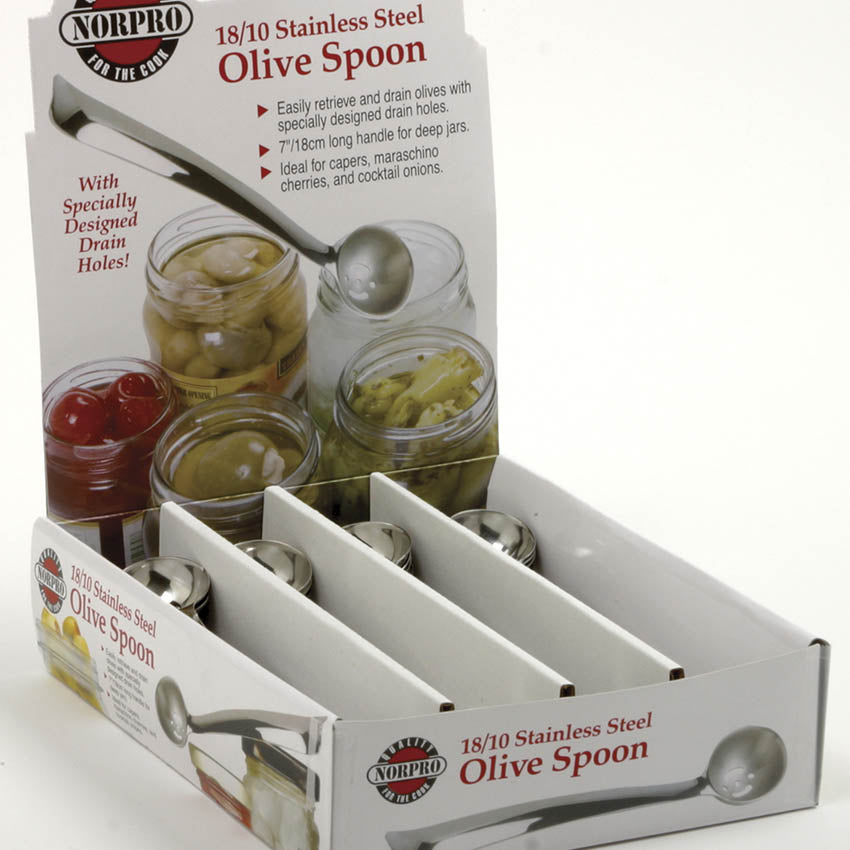 Norpro - Stainless Steel Olive Spoon, Pack of 36 - 1367D