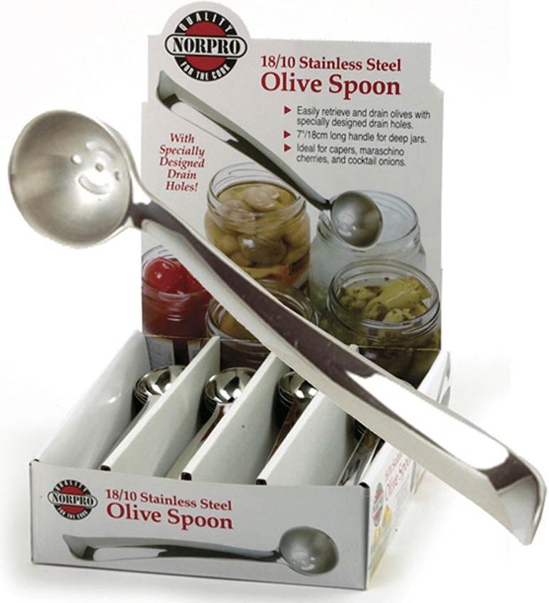 Norpro - Stainless Steel Olive Spoon, Pack of 36 - 1367D